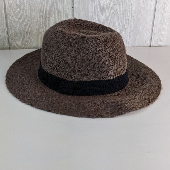 Do Everything In Love Wide Brim Boho Hat Ribbon Trim Brown EUC - Picture 1 of 7
